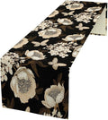 Watercolor Peony Table Runner, Modern Kitchen Dining Room Bohemian Floral Tabletop Decoration for Kitchen Cafe 13x90 Inch