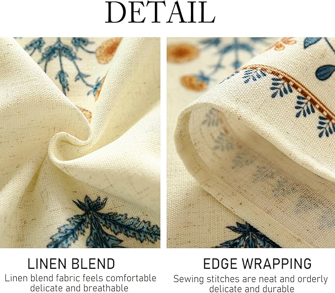 Rectangular Tablecloth 63x94 Inch Linen-Polyester Blend in Pale Yellow