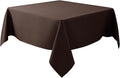 Biscaynebay Textured Fabric Square Tablecloth 60x60 Inch, Brown Water Resistant Table Cloth Small Card Folding Table Covers Linen for Dining, Kitchen, Wedding and Parties etc. Machine Washable