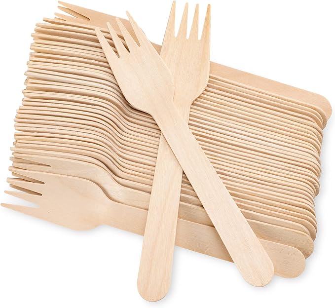 Forks, 500 Count Biodegradable Wood Forks for Parties and Picnics