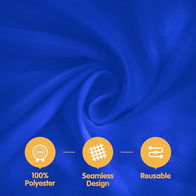 BRILLMAX 4 Pack Royal Blue Round Tablecloths 108 Inch - Circle Bulk Linen Polyester Fabric Washable Table Cloth Cover for Wedding Reception Banquet Birthday Party Buffet Restaurant