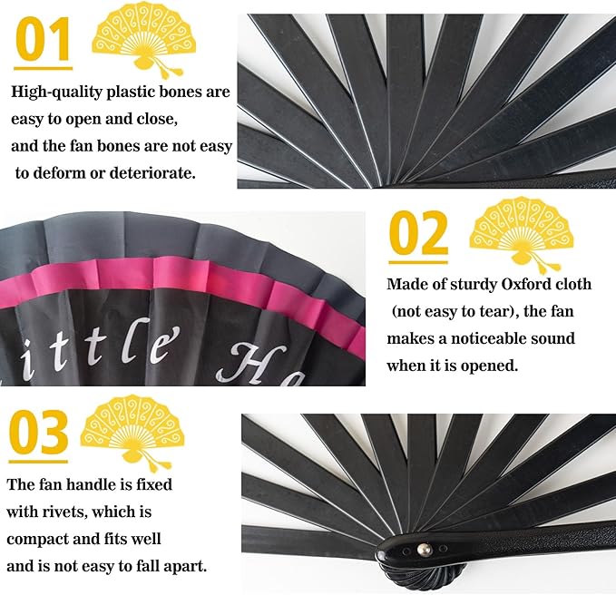 Custom Fans with Your Photo/Text - Personalized Folding Hand Fan for Line Dancing, Weddings, Parties | Decorative Gift for Women, Church Events & Dance Performances (150, 13 Inch)