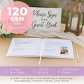 Guest Book for Parties with 110 Lined Pages and Vegan Leather Cover