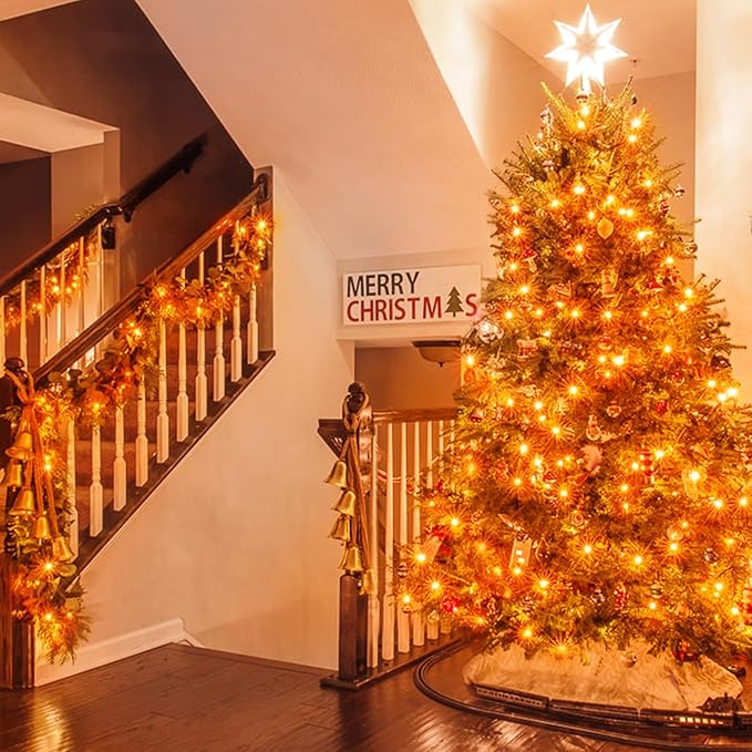 String Lights: 173 Ft Orange, 500 LEDs, 8 Modes and Timer