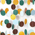 Sage-Green Gold Brown Party Decorations - 52FT Paper Streamers Gender Neutral Baby Shower Bridal Shower Garland Boho Birthday Rustic Decoration Woodland Theme Decor HongTongTong