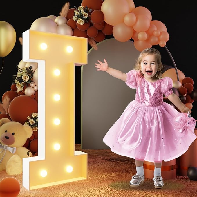 Event Party Supplies - 3 Ft Light Up Marquee Letters, Foam Board Frame