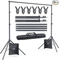 LINCO Backdrop Stand for Parties Kit 10x7 ft Adjustable Back Drop Photography Studio Photo Background Support System with Clamps, Sand Bag, Carrying Bag 4172