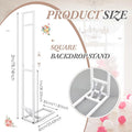 Arbors White Iron Wedding Backdrop Stand with Adjustable 1-2 m Height