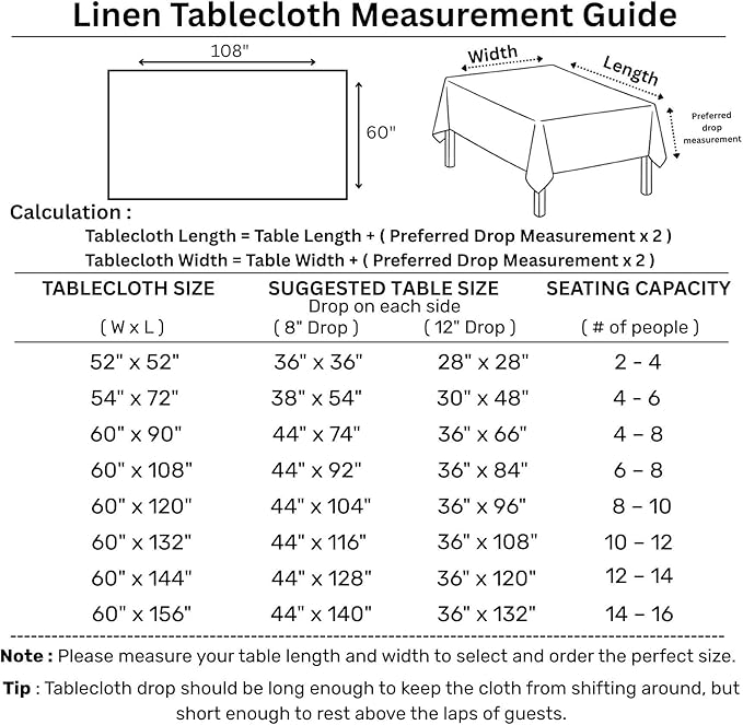 Solino Home Linen Tablecloth for Rectangle Tables 60 x 108 Inch - Classic Hemstitch 100% Pure Linen Flamingo Pink Table Cloth - Machine Washable Cloth Tablecloth for Halloween