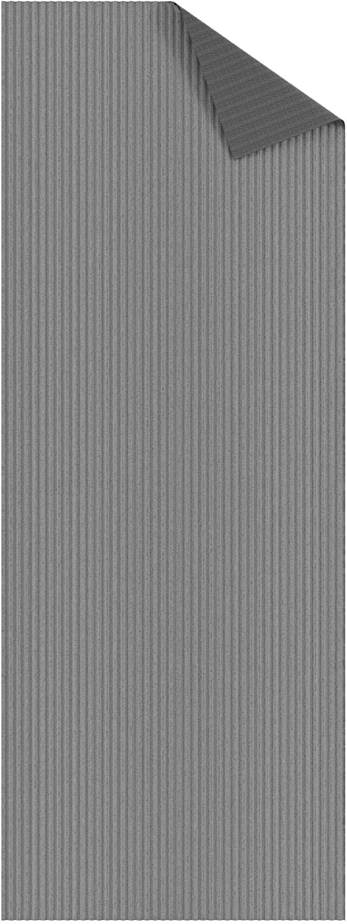 Ottomanson 2' x 25' Hallway Runner with Scraper Pile Extra Durable Non-Slip Rug Mat for Indoor & Outdoor Use - Ideal for Kitchen, Entryway, Patio & Garage - High-Traffic Carpet, Gray
