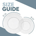 Disposable Plastic Plates 40 Pack Crystal Clear 9 and 11 Inch Sizes