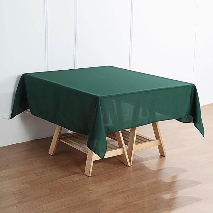 Efavormart 54x54 Hunter Emerald Green Wholesale Linens Seamless Polyester Square Tablecloth for Wedding Banquet Party Restaurant
