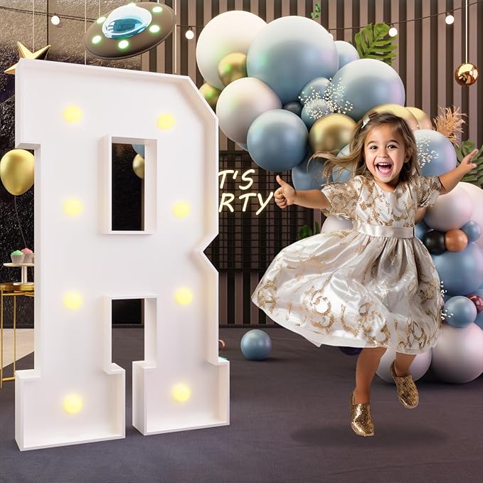 Party Supplies Marquee Light Up Letter R, 3 Ft Foam Board Sign