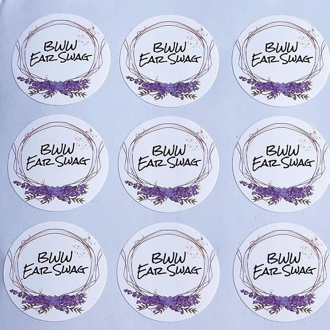 Custom Stickers for Weddings, Birthdays & Businesses - Personalized Labels with Your Logo - Waterproof, Fade and Heat Resistant - Pack of 100-1000 (Wreath D, 1.5 Inch)