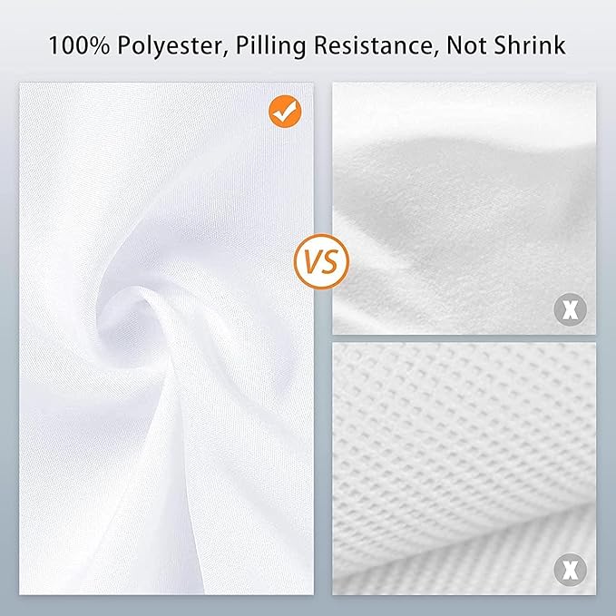 10 x10 FT White Backdrop Background, 100% Polyester Large Pure White Photo Backdrop, Foldable Washable Screen for Photography Party Portrait Photoshoots Booth Video Studio