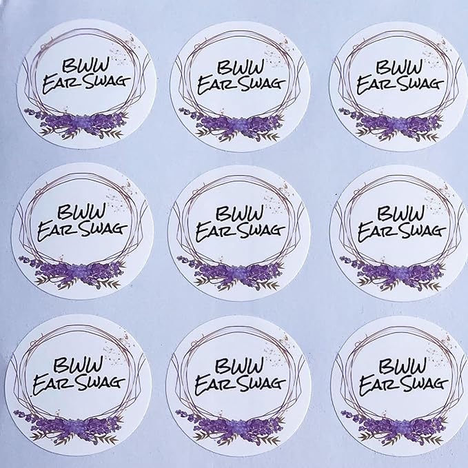 Custom Stickers for Weddings, Birthdays & Businesses - Personalized Labels with Your Logo - Waterproof, Fade and Heat Resistant - Pack of 100-1000 (Wreath O, 4 Inch)