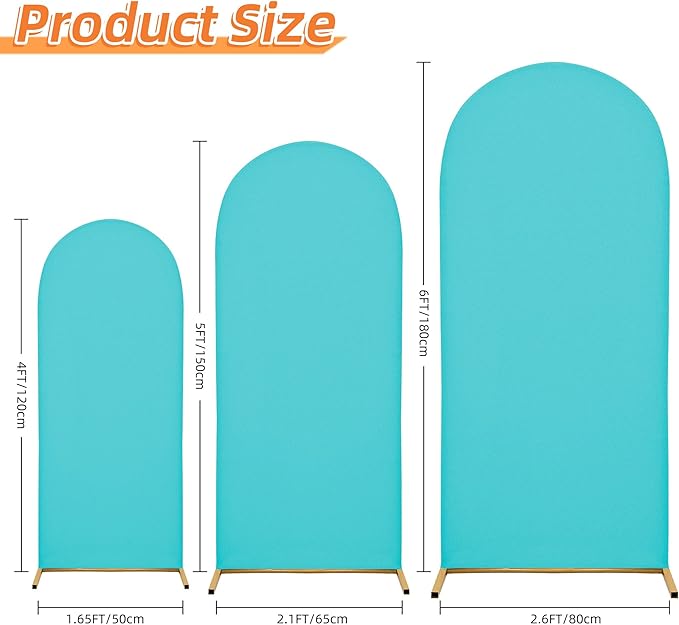 Wedding Arch Cover 4FT Arch Backdrop Cover Spandex Fitted Arch Cover for Round Top Chiara Backdrop Stand Covers for Wedding Birthday Party Baby Shower Banquet Ceremony Decoration