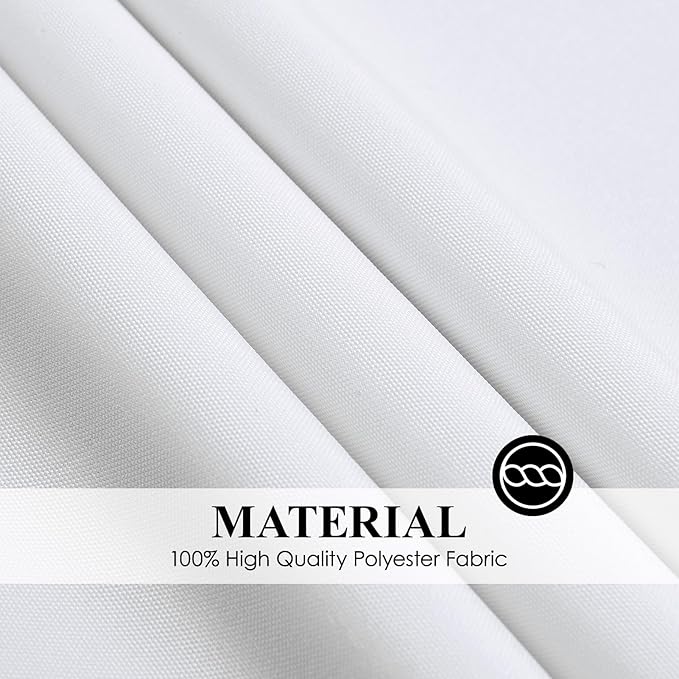 Round Tablecloth 6 Pack 108 Inch White Tablecloths Washable Decorative Linen Polyester Table Clothes Cover for Dining Table Banquets Buffet Parties and Wedding