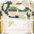 Ivory Wedding Arch Draping Fabric 4 Panels 29" x 20 FT White Drapes for Backdrop Sheer Curtains Wedding Drapes for Romantic Bridal Baby Shower Ceremony Birthday Party Fall Outdoor Events