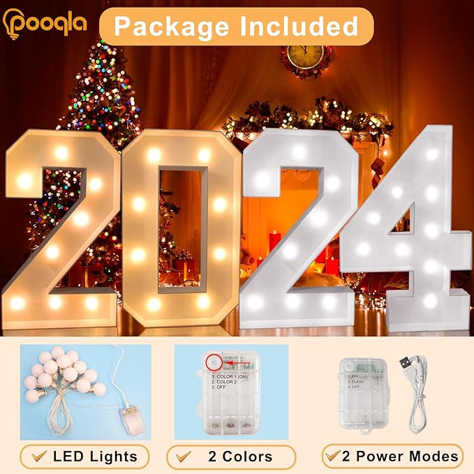 Decorations Light Up Number 0 Foam Marquee, 3 FT, White LED, Steady or Flash