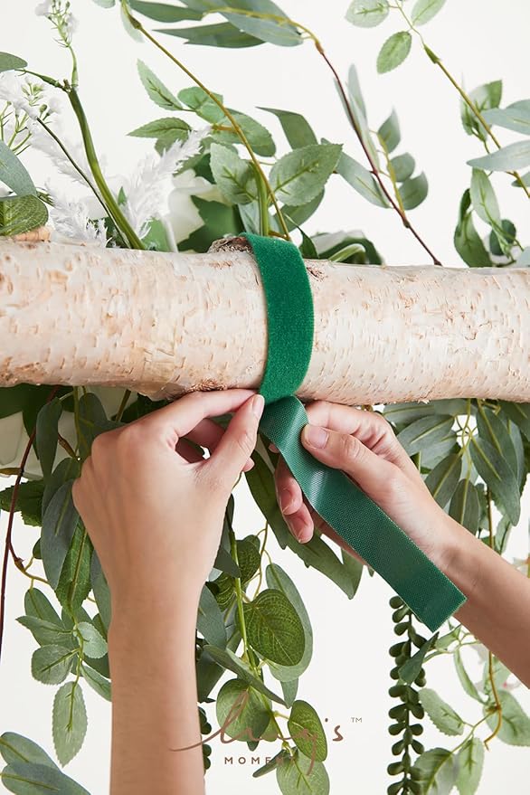 Artificial Flower Garland 6.5 FT Sage and White Silk Wedding Arch Swag