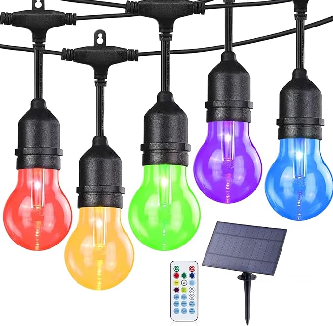 String Lights 144 ft Solar Outdoor, 8 Colors with 6 Modes