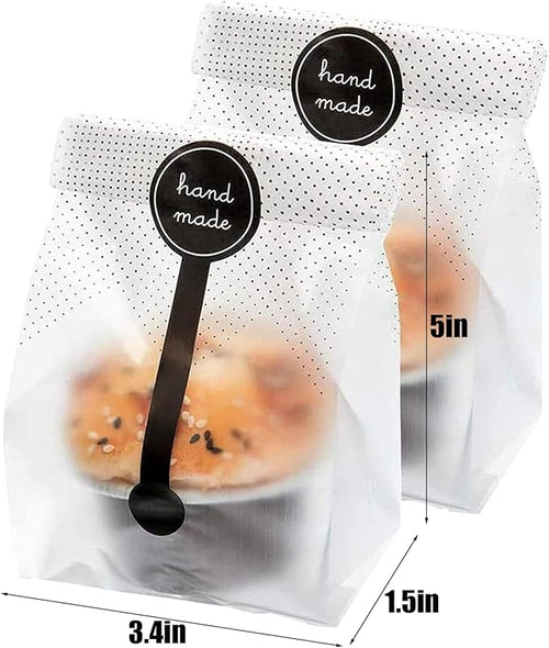 (400Pcs)200pcs Translucent Plastic Bags/Bakery Bags – Chocolate