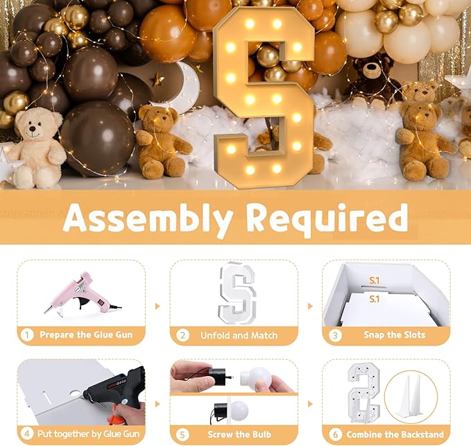 Party Supplies 4-Foot Marquee Light Up Letter S, Foam Board Alphabet Sign