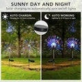 Solar String Lights 4 Pack with 120 LED Multicolor Waterproof Stakes