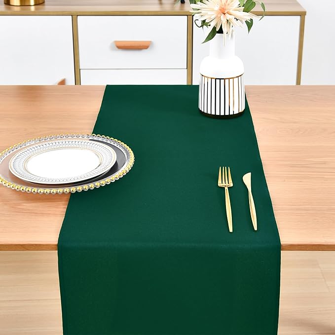 Farmhouse Green Table Runner Dining Table Runners 72 Inches Long Coffee Table Runner for Dresser Living Room Bedroom Holiday Party Banquet 12X72 Inch