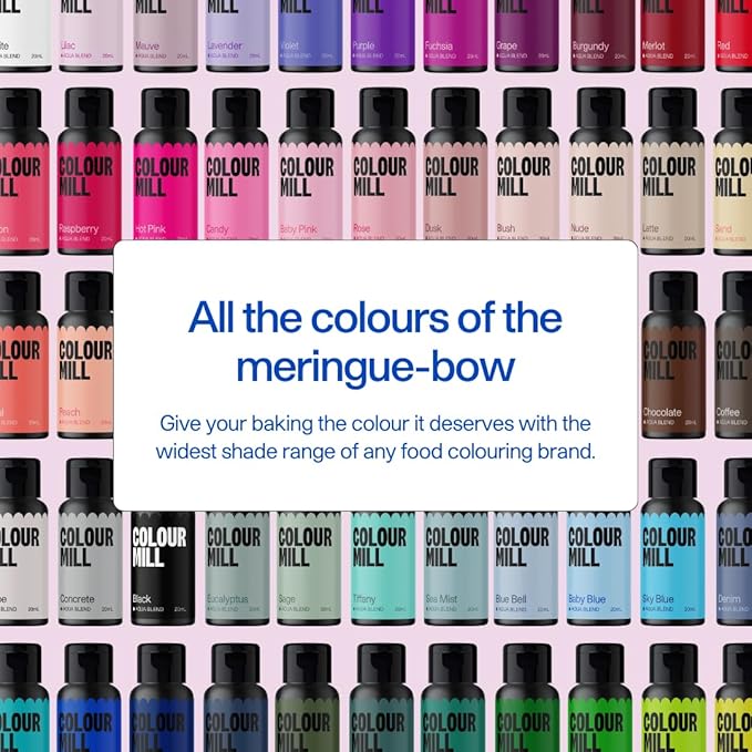 Colour Mill Pastel Pack Aqua Blend Water-Based Food Coloring, 20 Milliliters Each of 6 Colors: Baby Blue, Baby Pink, Lavender, Lemon, Mint and Peach