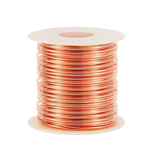 22 Gauge/ 0.6 mm 590 Feet 1 Pound 99.9% Dead Soft Copper Wire for Electroculture Gardening, Jewelry Making, Beading, Science Projects, DIY Artwork