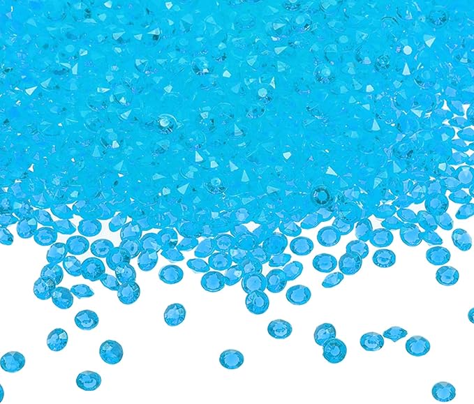 PATIKIL 10000 Pcs Wedding Table Scatter Confetti Crystals 4.5mm Acrylic Diamonds Vase Fillers Gems for Table Centerpiece Decorations Party Vase Beads, Blue