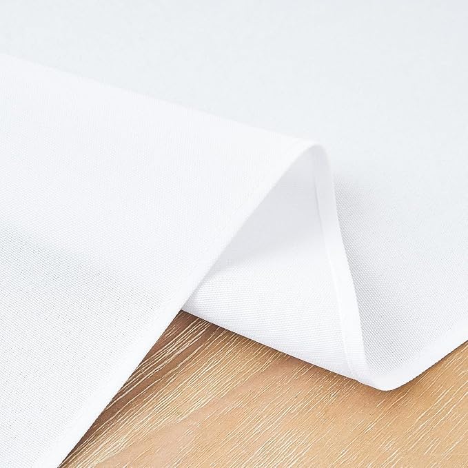 2 Pack White Small Short Table Runner 12 x 24 Inch Solid Color Runners Coffee Table Dresser for Daily Party Home Decoration