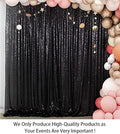 Backdrop Curtain, Black Sequin, 4FT x 8FT Photo Booth Backdrop