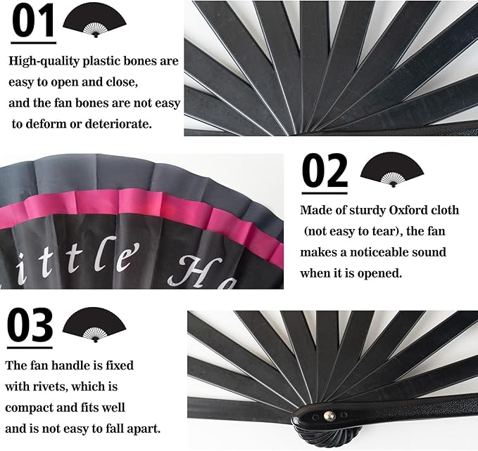 Custom Fans with Your Photo/Text - 13 Inch Personalized Folding Hand Fan for Line Dancing, Weddings, Parties | Decorative Gift for Women, Church Events & Dance Performances (1, 13 Inch)