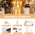 Party Supplies Marquee Light Up Letter W, 36 Inch Foam Board with Bulb String