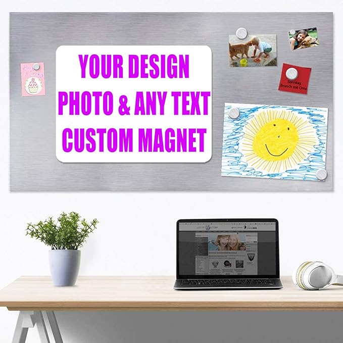 KETABAO – 10" Personalized Car and Refrigerator Circle Photo Magnets - Create Customized Photo Magnets for The Office and Kitchen