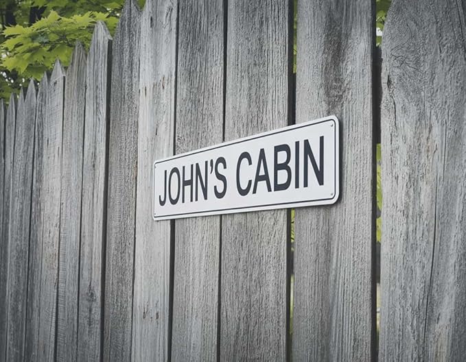 Custom Signs Outdoor Metal, Personalized Street Reflective Signs with Text Photo, 6x24 Inches, Single/Double Sided, Rust Free .040 Aluminum