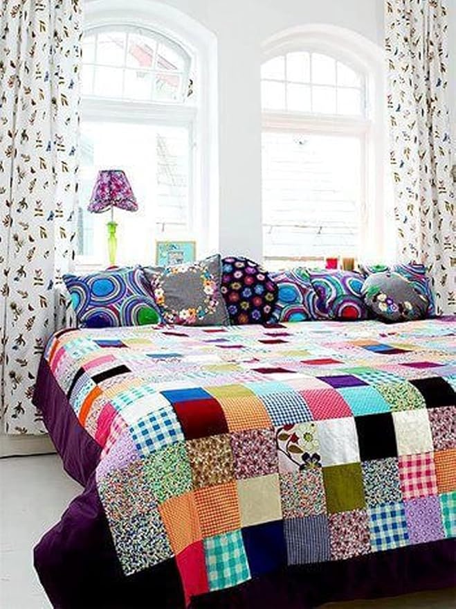 8" x 8" 50 PCS 100% Cotton Fabric Bundles for Quilting Sewing DIY & Quilt Beginners, Quilting Supplies Fabric Squares