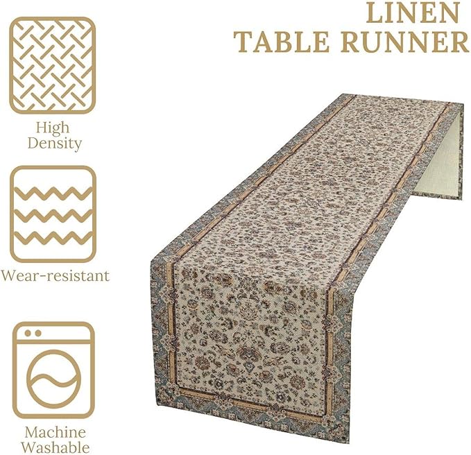 Farmhouse Vintage Flower Table Runner Morris Floral Farmhouse Rustic Coffee Kitchen Home Dining Party Table Decor 13x120in