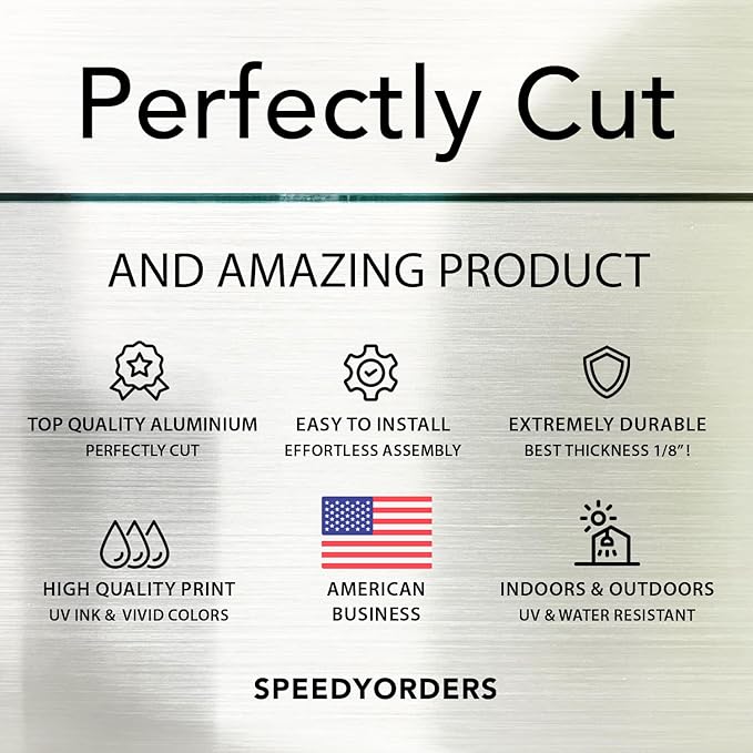 Custom Metal Signs, Personalized Aluminum, Customized Safety, Business Signs, Waterproof Outdoor, White Aluminum (Red & White, 10x7 In)