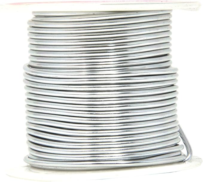 Mandala Crafts 14 Gauge Anodized Aluminum Craft Wire for Jewelry Making – 330 FT Colored Flexible Silver Copper True Blue Pink Ice Blue Green Wire - Bendable for Bonsai Armature Crafting Sculpting