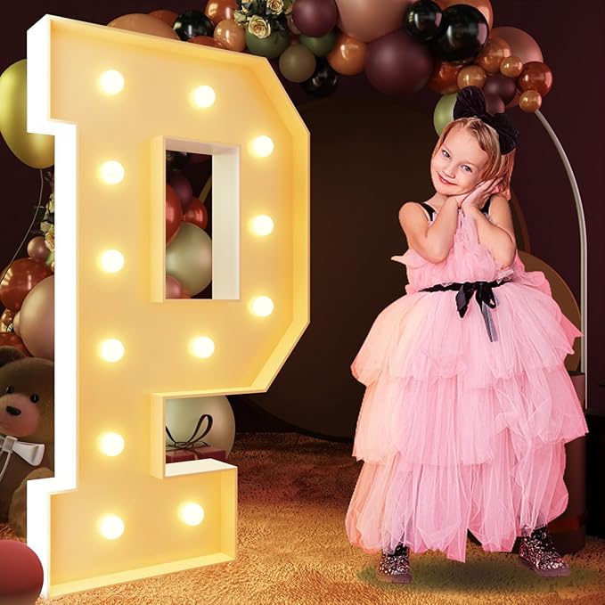 Event Party Supplies - 4 Ft Light Up Marquee Letters, Foam Board, Alphabet