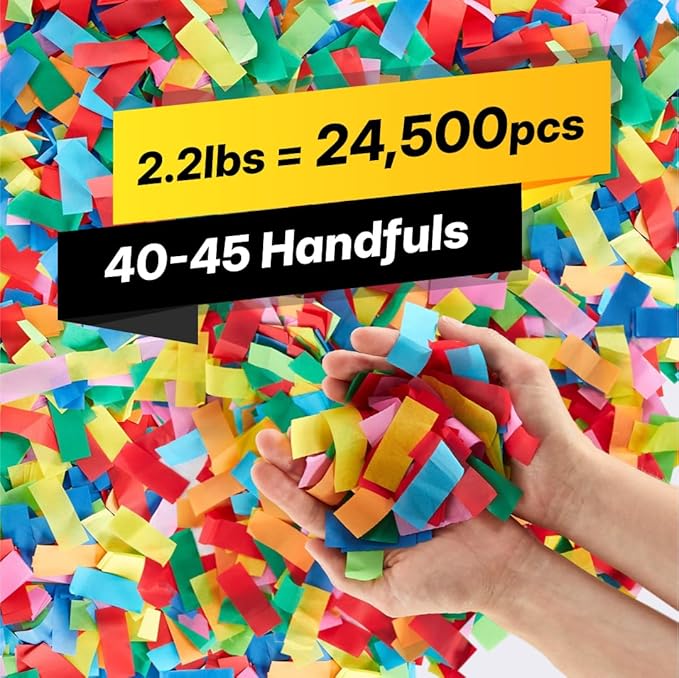 Confetti Paper, Multicolor Biodegradable, 2 lb Party Pack