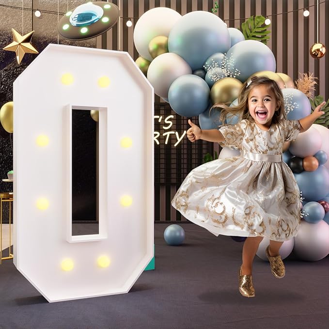 Party Supplies Light-Up Marquee Number Sign, 3 Ft Foam Board Decor