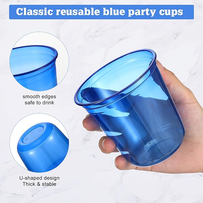 Plastic Wine Glasses 12 oz 50 Count Clear U-Shaped