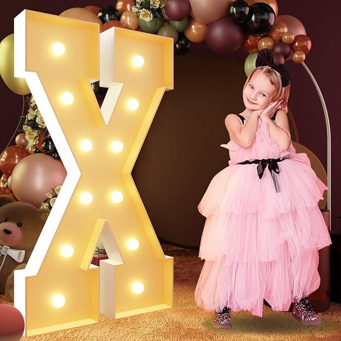 Event Party Supplies: 4 Ft Light Up Foam Board Marquee Letters