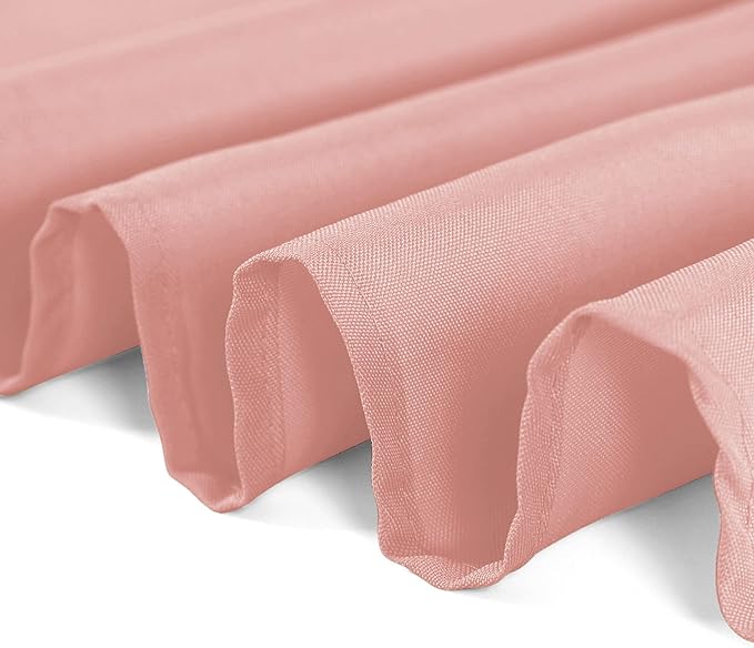 70 inch Round Tablecloth Washable Polyester Table Cloth Decorative Table Cover for Wedding Party Dining Banquet（70 inch, Dusty Pink）