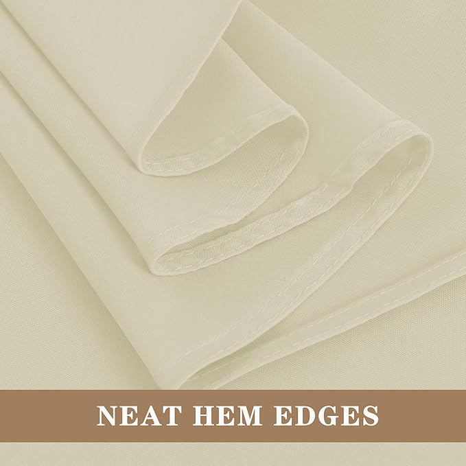 Fitable Ivory Rectangle Tablecloths for 6 Foot Tables, 6 Pack - 70 x 108 Inches - Stain Resistant and Washable Table Clothes, Polyester Fabric Table Covers for Wedding, Party, Banquet, Buffect